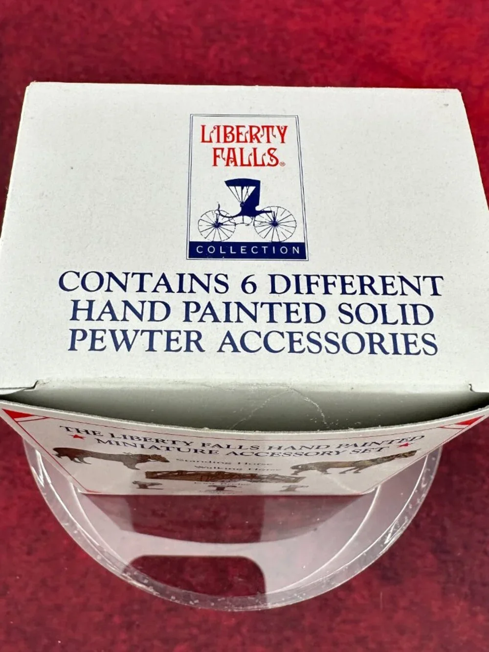 THE LIBERTY FALLS HAND PAINTED PEWTER MINIATURE ACCESORY SET